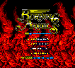 Burning Angels Title Screen